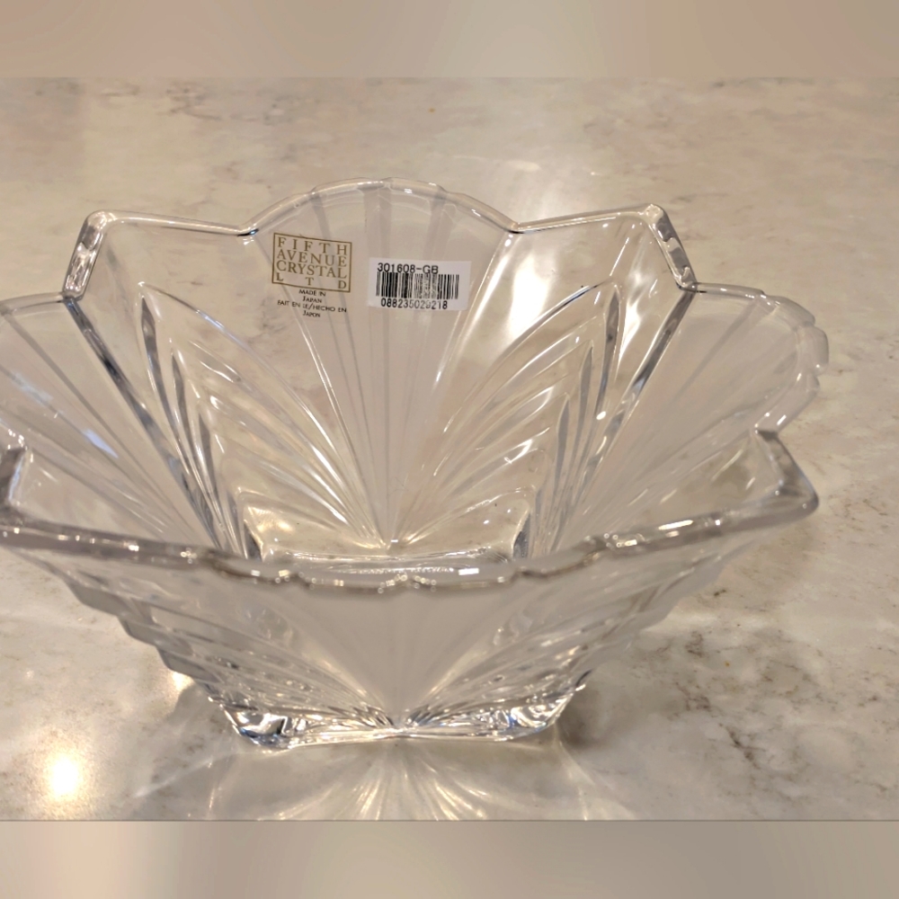 Vintage Lead Crystal Bowl Japan Fifth Avenue Crystal. New